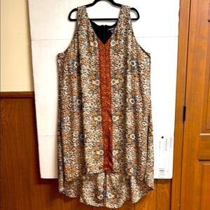 Karen Kane High Low Maxi Dress V-Neck Size 3X